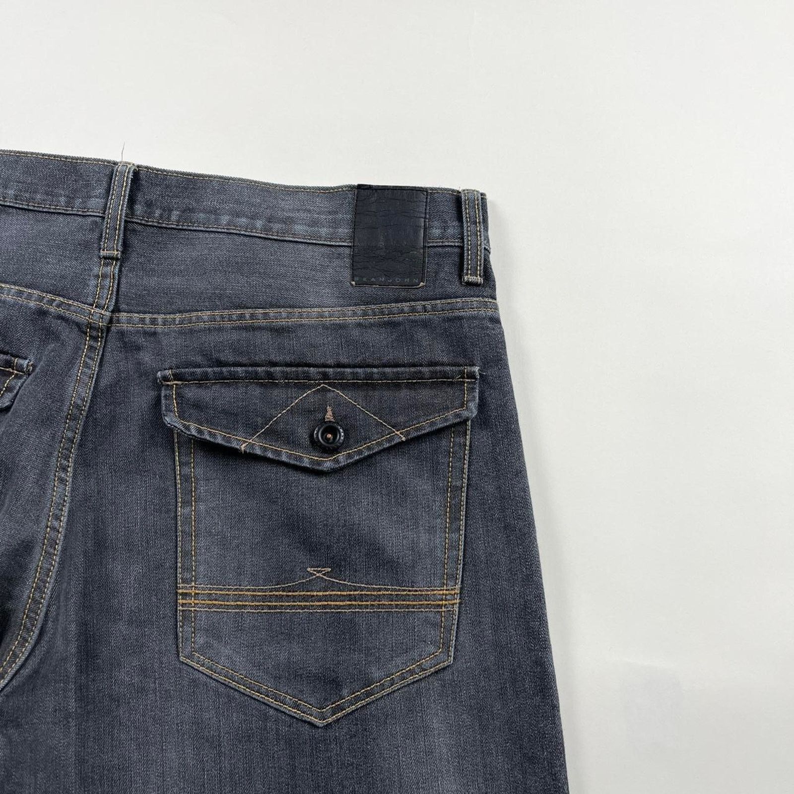 Japanese Brand × Sean John × Vintage Crazy Vintage Y2K Sean John Faded Grey Essential Denim Jeans Size US 38 / EU 54 - 3 Thumbnail