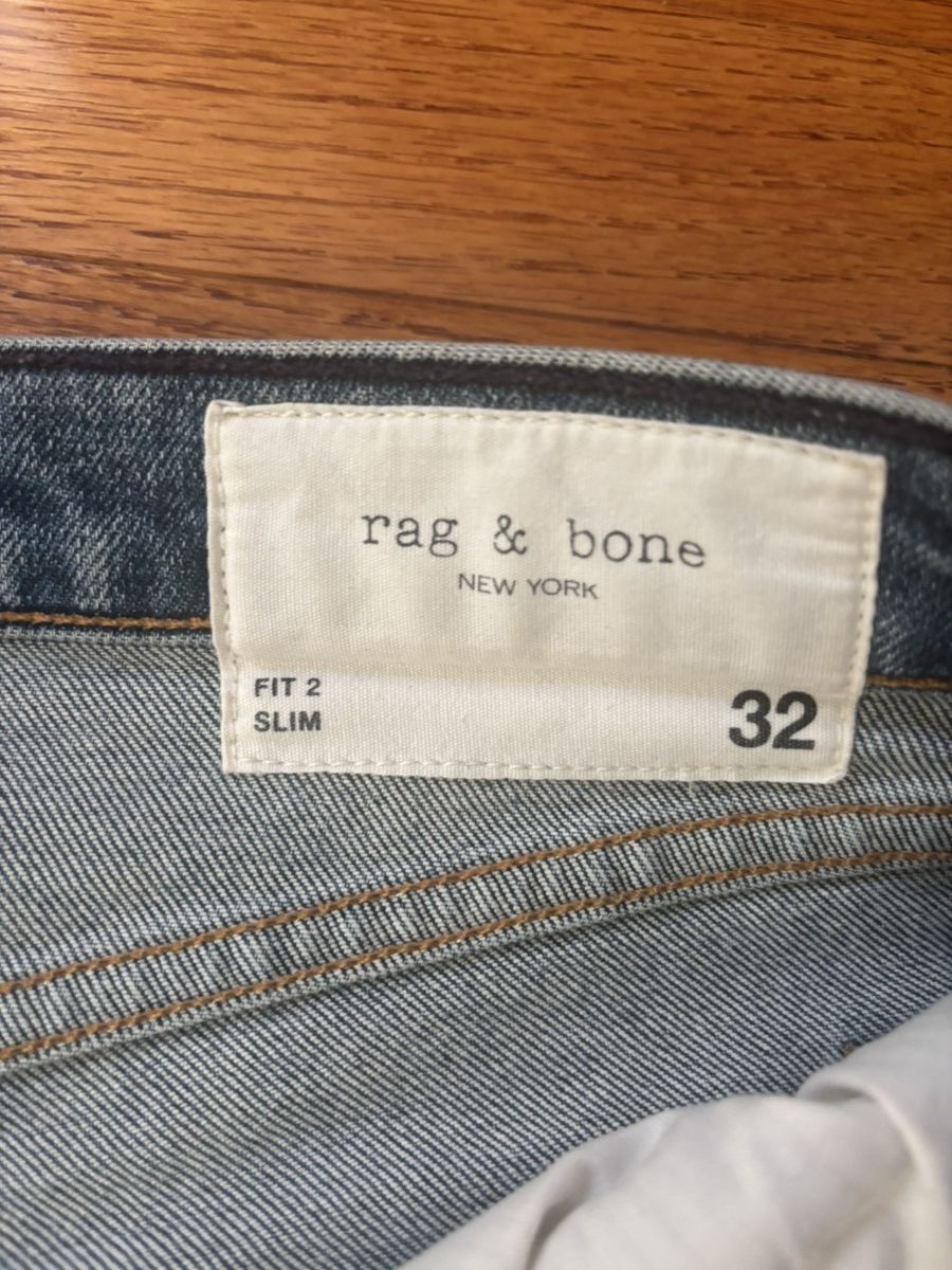 Rag & Bone Rag & Bone Fit 2 Blue Denim Jeans Size US 32 / EU 48 - 3 Thumbnail