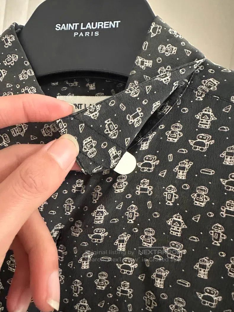 Saint Laurent Paris Saint Laurent Paris size 37 Silk Playful Print Shirt Size US M / EU 48-50 / 2 - 7 Thumbnail