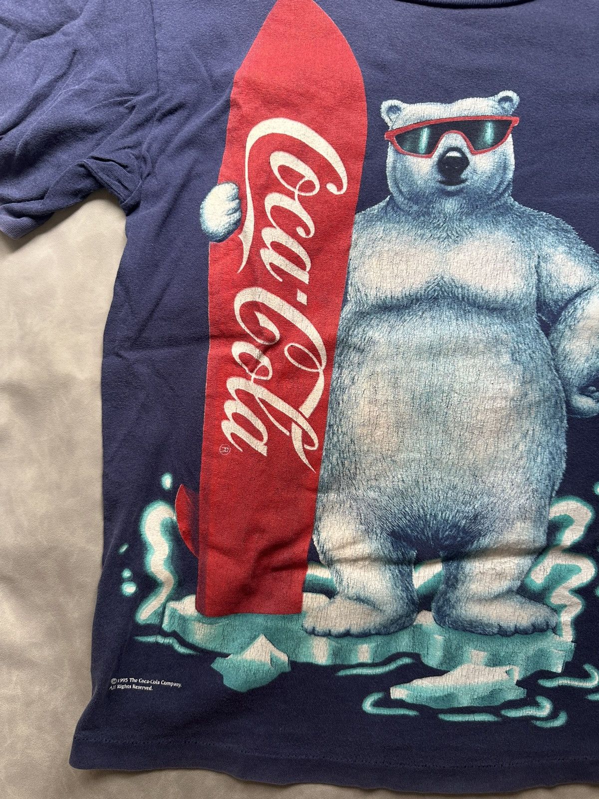 Vintage Vintage 1995 Coca-Cola Polar Bear single stitch tee Size US M / EU 48-50 / 2 - 2 Thumbnail