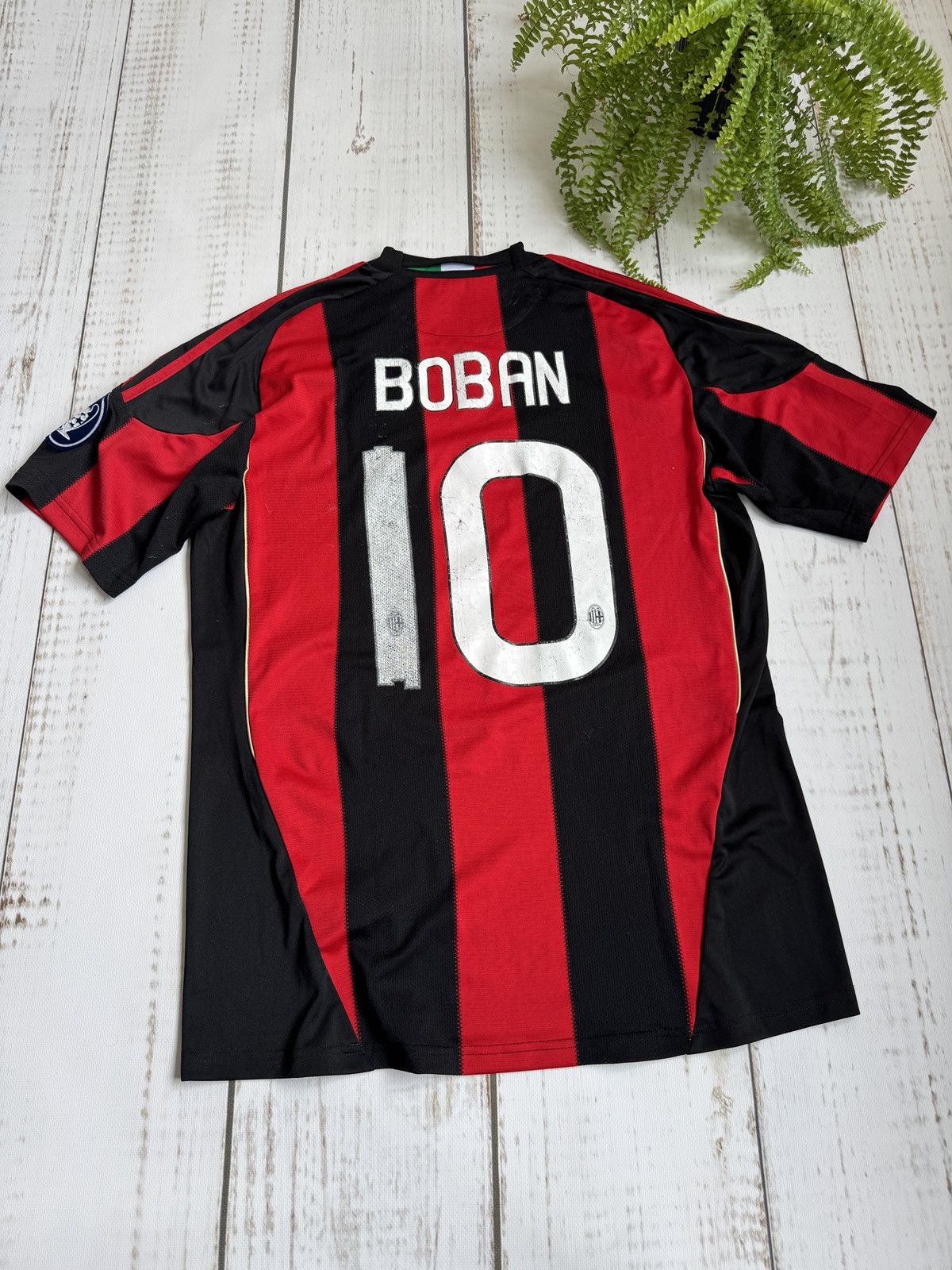 Adidas Soccer Jersey AC Milan 2010 2011 Adidas Patch Size US M / EU 48-50 / 2 - 9 Thumbnail