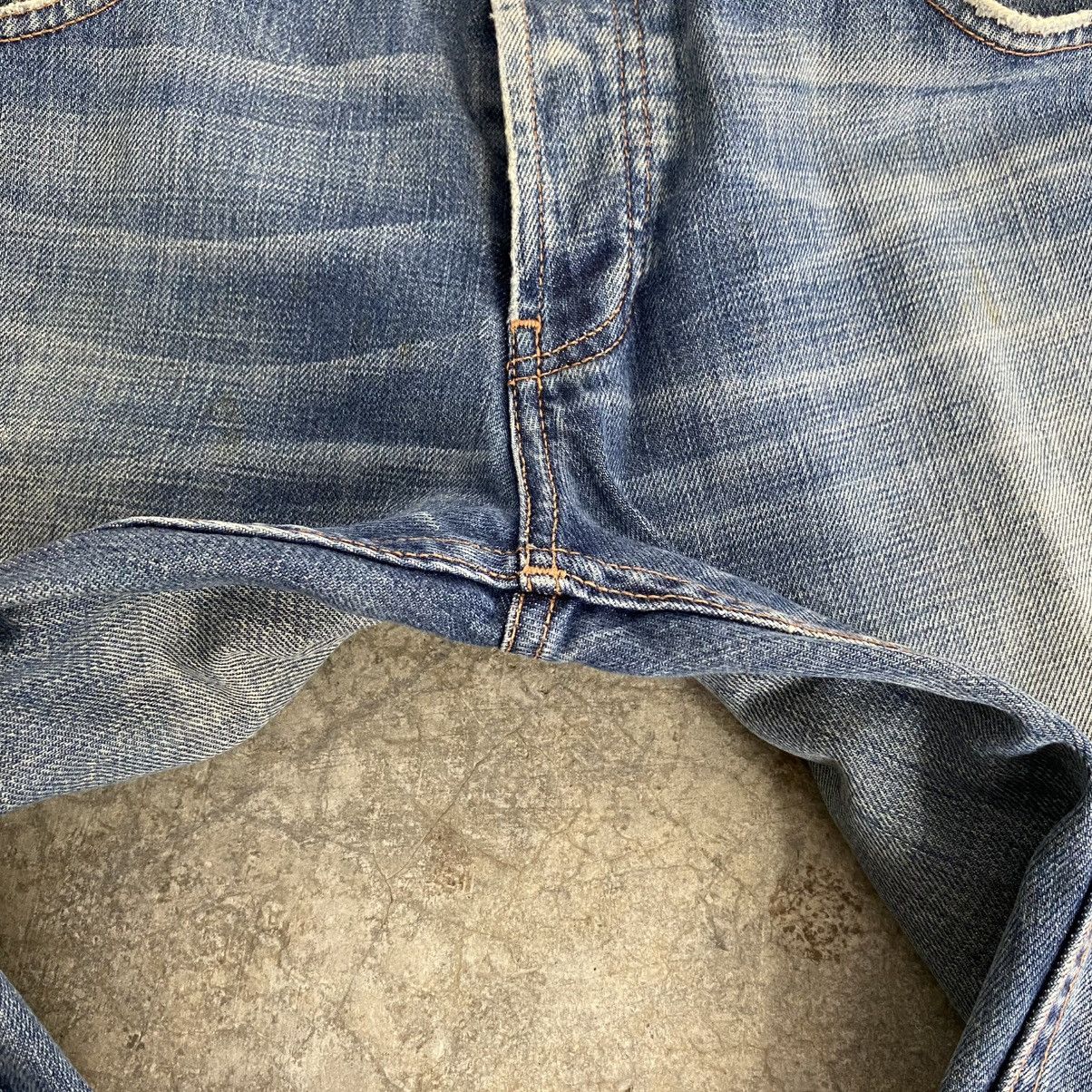 Prada 2000’s Prada Washed Blue Heel Bite Jeans Size US 34 / EU 50 - 12 Thumbnail
