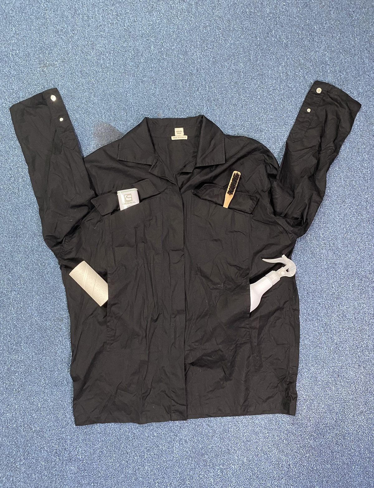 Hermes x Margiela Shirt L/S Button Up Multi Pocket Cotton