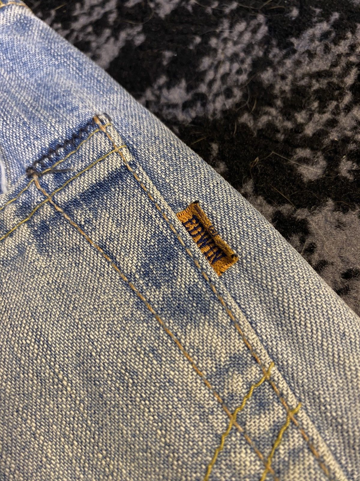 Edwin Vtg Edwin 505z Selvedge Sky Blue Faded Jeans 🔥 Size US 31 - 12 Thumbnail