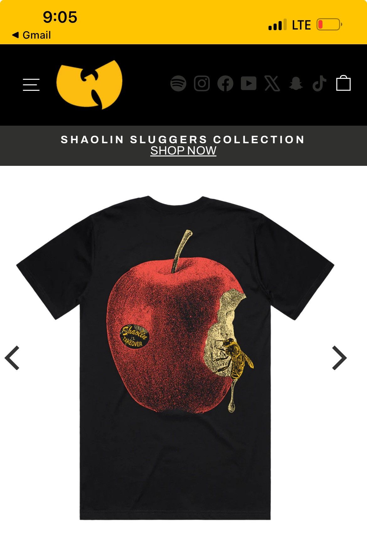 Wu-Tang Clan Wu Tang live at Madison Square Garden tee Size US L / EU 52-54 / 3 - 2 Thumbnail