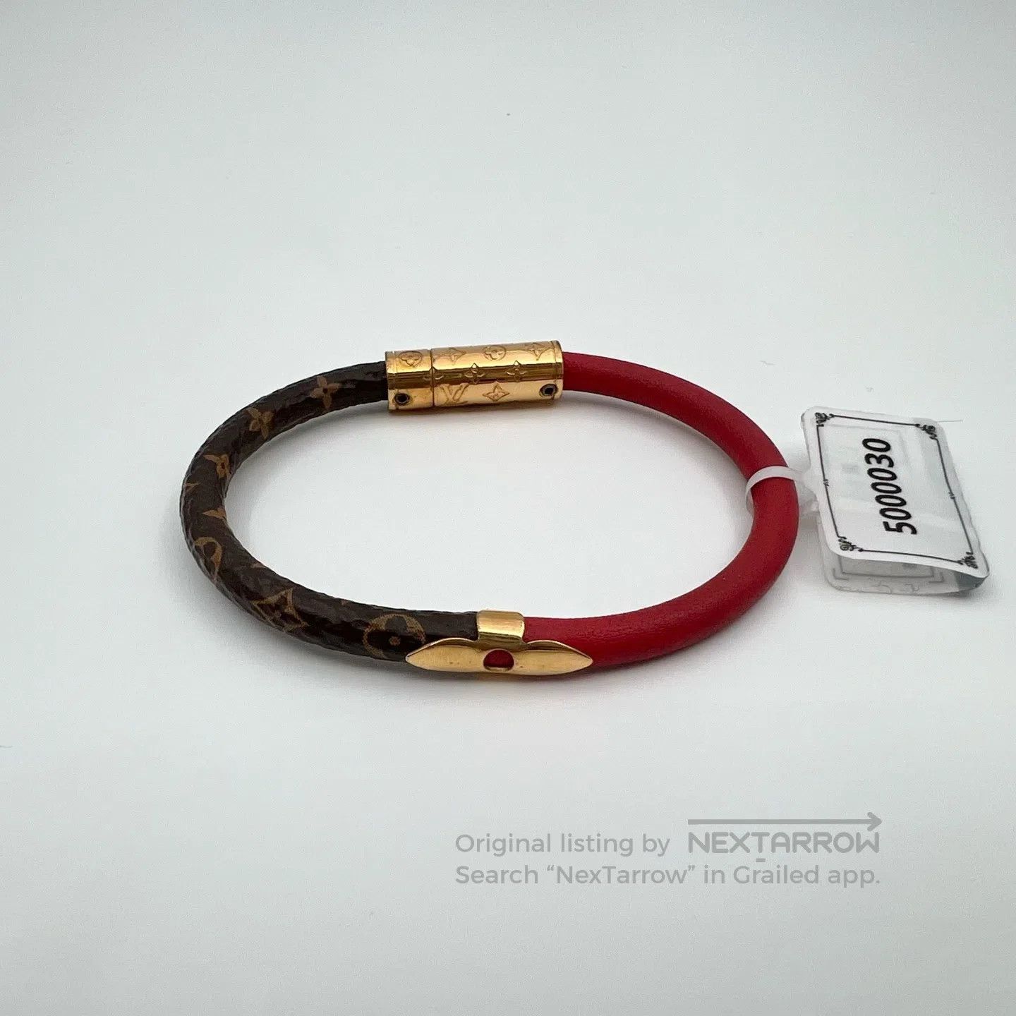 Louis Vuitton Louis Vuitton Red and brown color combination metal bracel Size ONE SIZE - 1 Thumbnail
