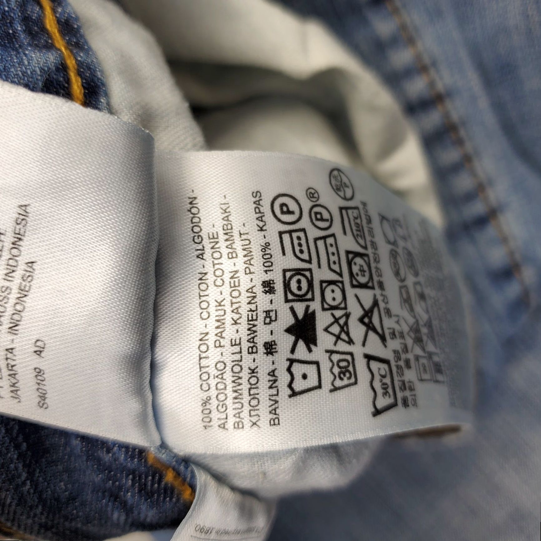 Levi's Levi's 505 Jeans Mens Size 34 Blue Denim Flat Front Red Tab Straight Leg, 5-Pocket, Regular Fit, 100% Cotton, Blue Size US 34 / EU 50 - 8 Thumbnail