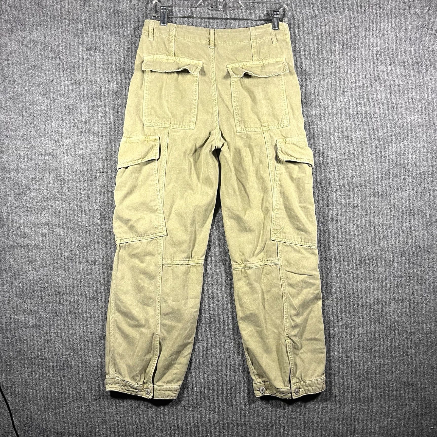 Free People Free People Cargo Pants Women Size 6 Beige Cotton Boho Grunge Utility Pockets Casual Party/Cocktail Travel Fall Spring Summer Winter 6 Womens Size 28" / US 6 / IT 42 - 6 Thumbnail