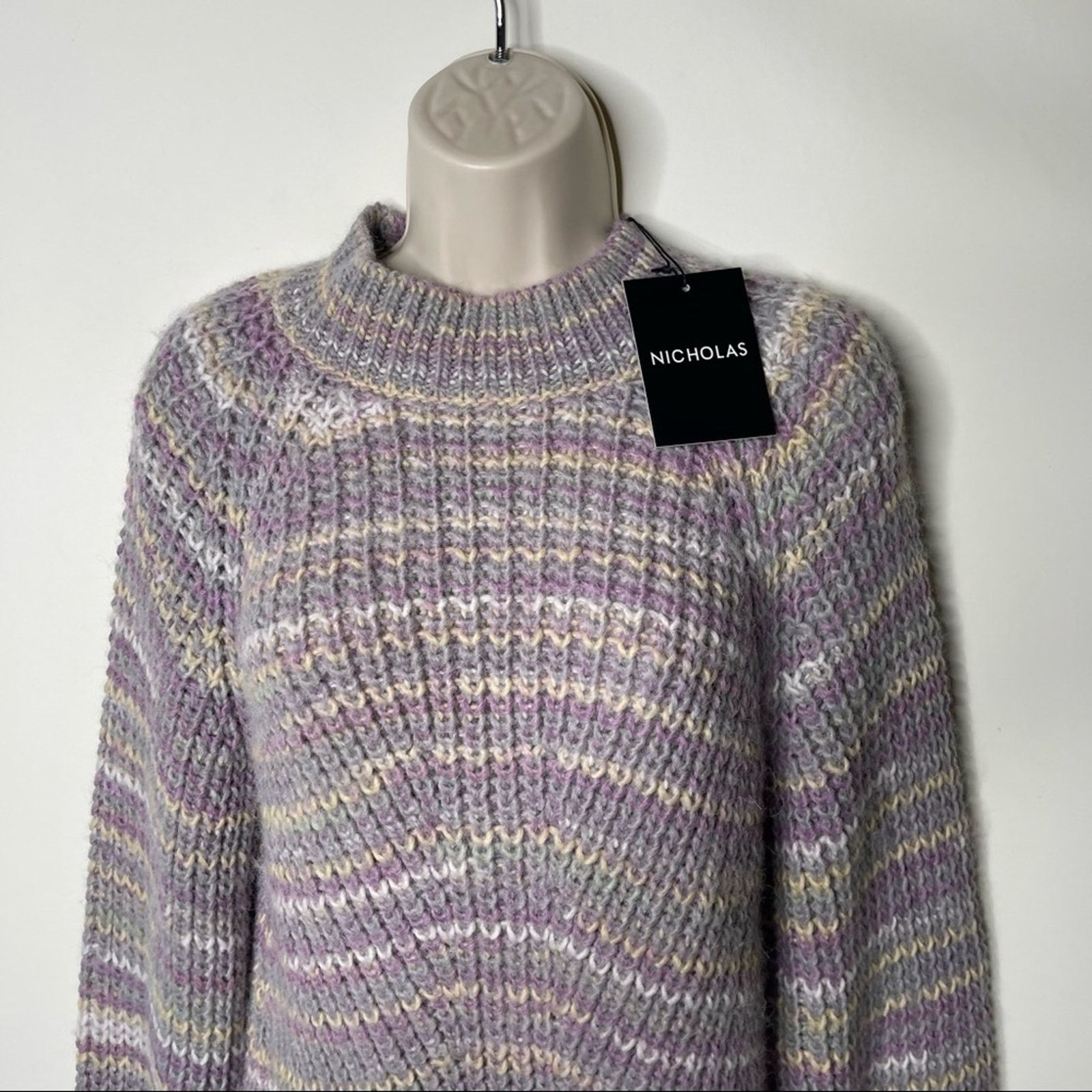 NICHOLAS New NICHOLAS Maliya Space Dyed Multi grey Sweater sz M Size M / US 6-8 / IT 42-44 - 9 Thumbnail