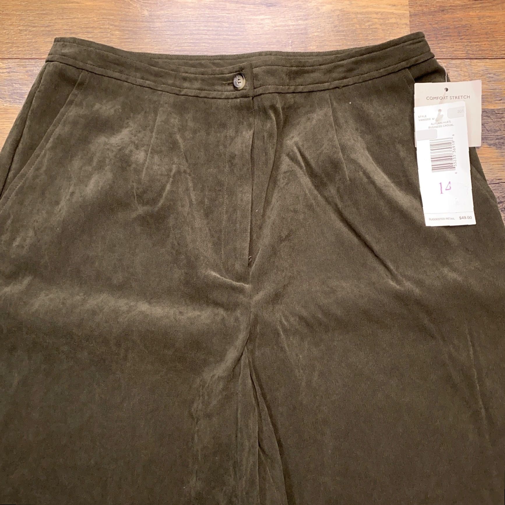 Vintage **Green Mid Rise Comfort Stretch Villager Liz Claiborne Pants 14** User: **Comfort Green Mid Rise Villager Liz Claiborne Pants 14** Size 36" / US 14 / IT 50 - 3 Thumbnail