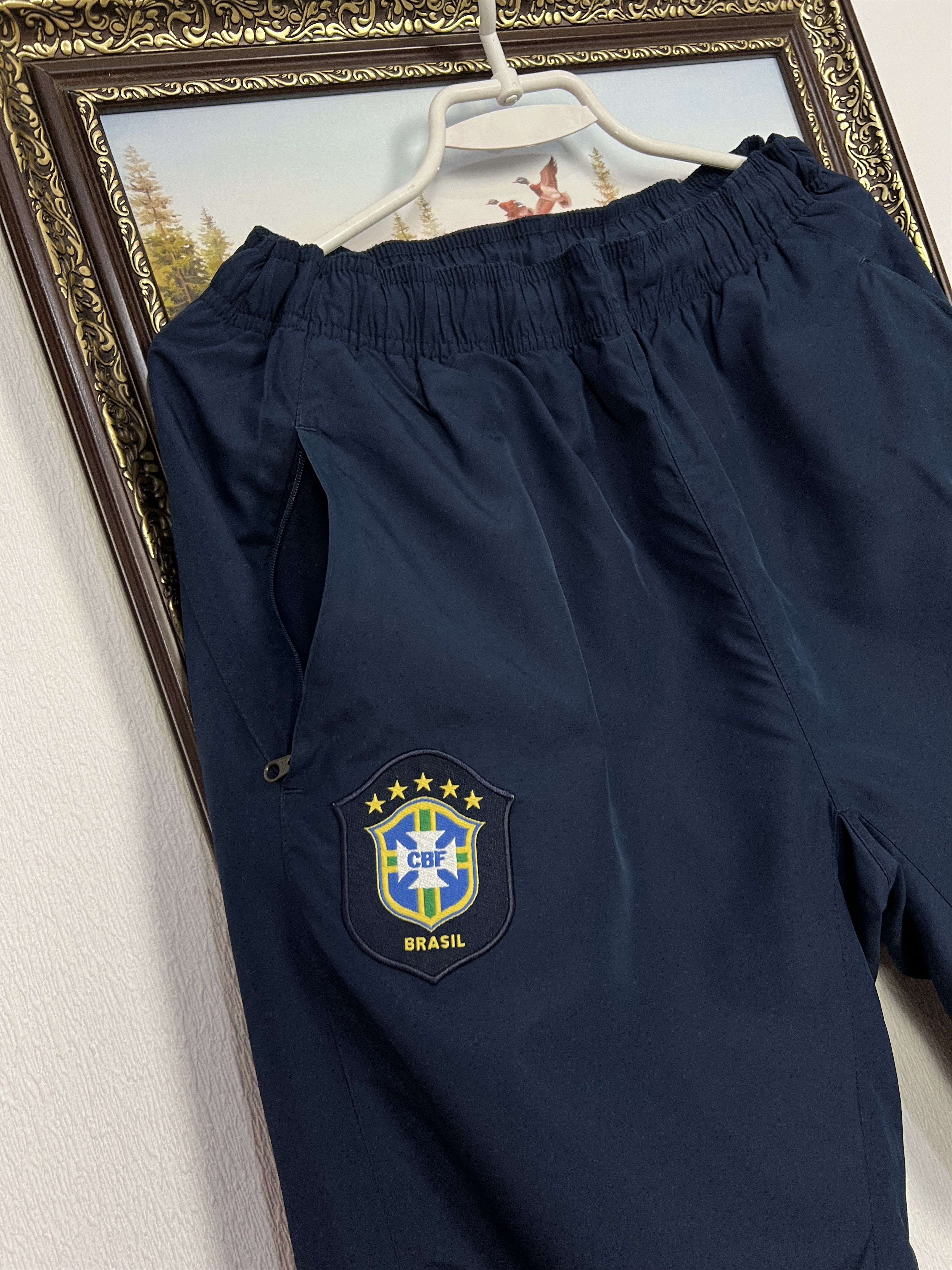 Nike Vintage Brazil Football Pants Soccer Athletic Sweatpants Size US 32 / EU 48 - 3 Thumbnail