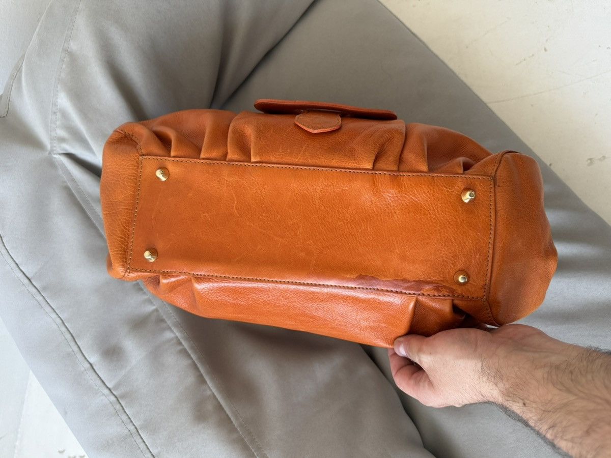 Tod’s Orange Leather Satchel Tote Handbag