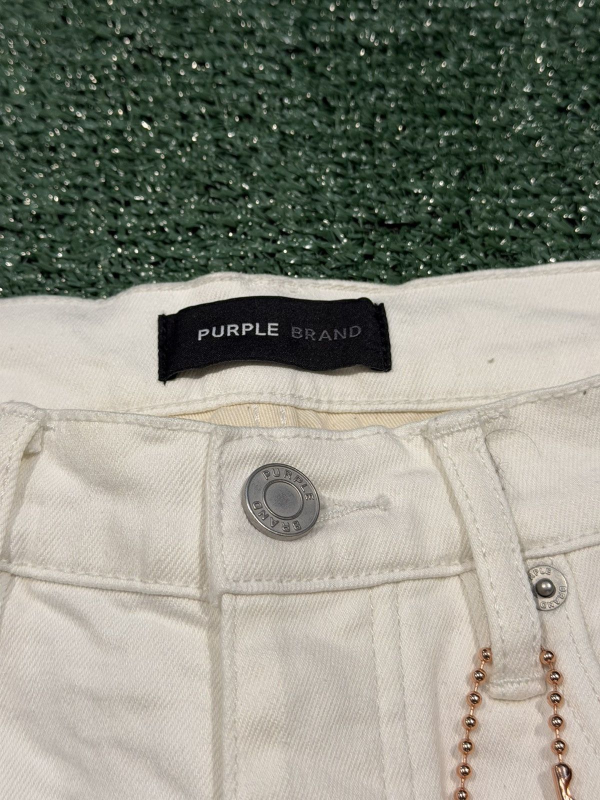 Purple Purple Brand White Monogram Jeans Size 32 Designer Denim Size US 32 / EU 48 - 6 Thumbnail