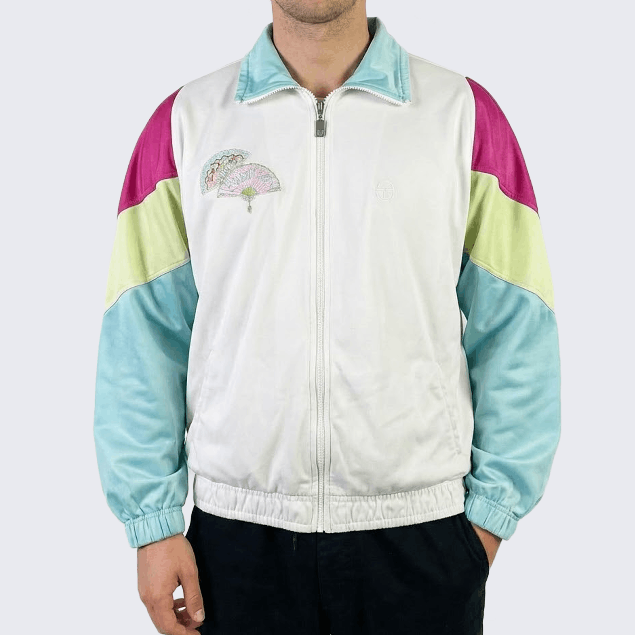 Sergio Tacchini Sergio Tacchini Vintage 90s Pastel Fans Track Jacket Size US M / EU 48-50 / 2 - 3 Thumbnail