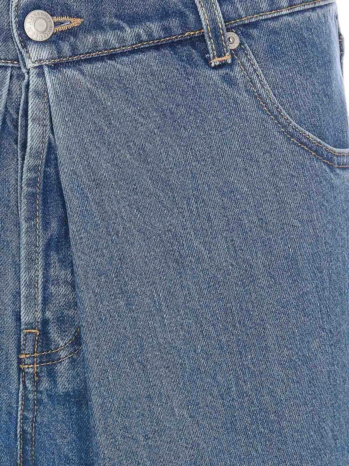Alexander McQueen o1w1db10725 Wide Leg Jeans in Washed Blue Size US 38 / EU 54 - 4 Thumbnail