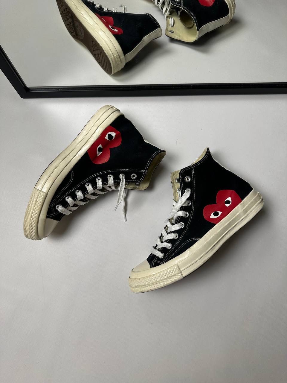 Comme des Garcons PLAY × Converse 🔥Converse x Comme des Garçons PLAY Japanese Sneakers Size US 9 / EU 42 - 10 Thumbnail