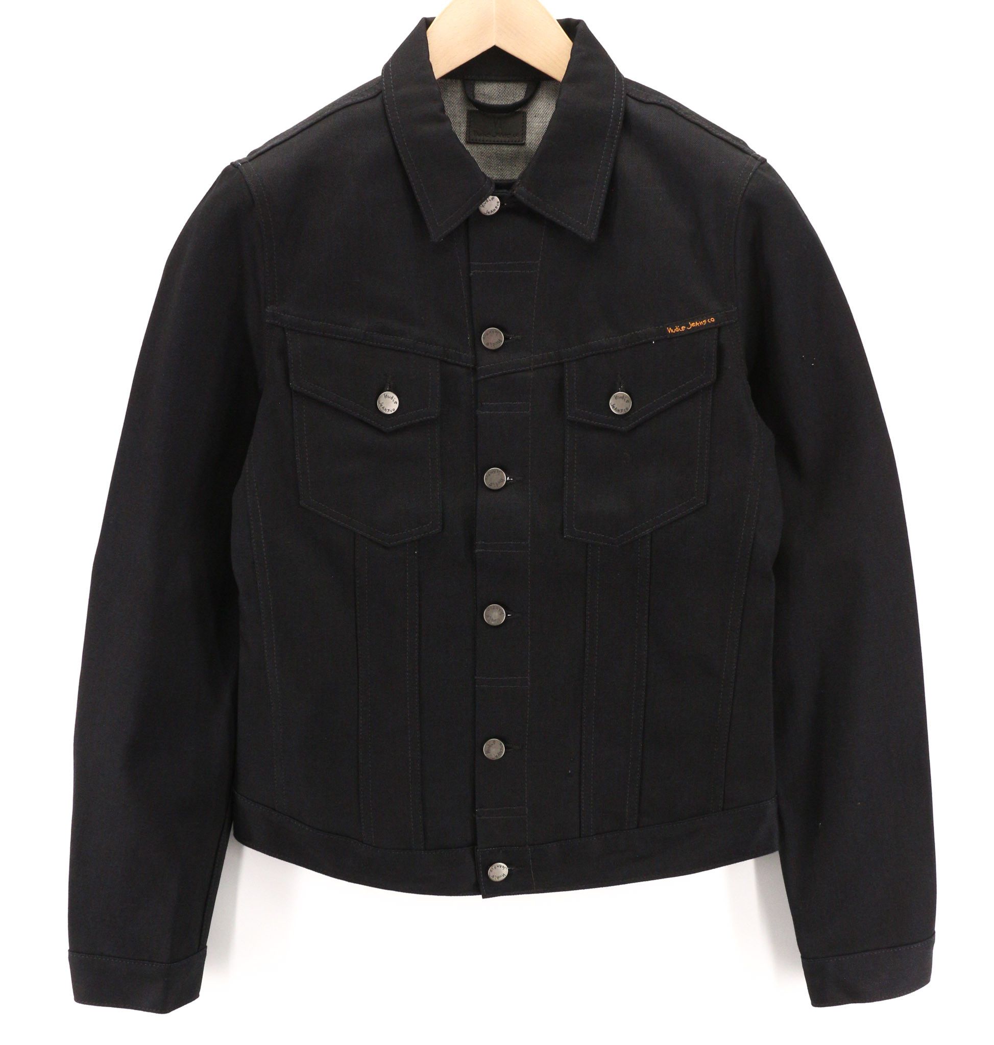 Nudie Jeans BILLY S Denim Dry Black Cotton Buttoned Jacket 80745 Size US S / EU 44-46 / 1 - 1 Thumbnail