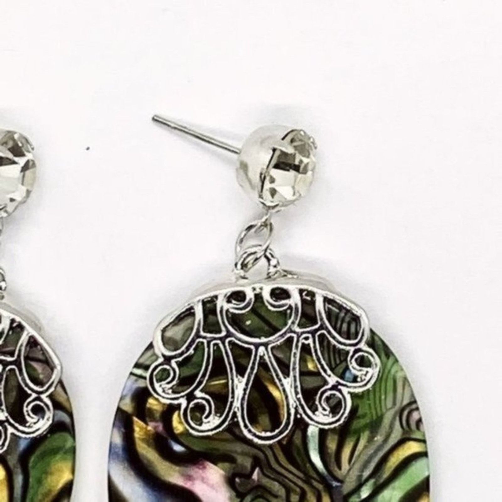 Other NWT Abalone Colored Gold-Tone Pear Dangle Earrings Size ONE SIZE - 4 Thumbnail