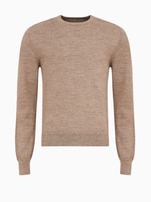 Maison Margiela o1s22i1n1024 Contrast Patch Pullover Sweater in Brown Size US XL / EU 56 / 4 - 1 Thumbnail