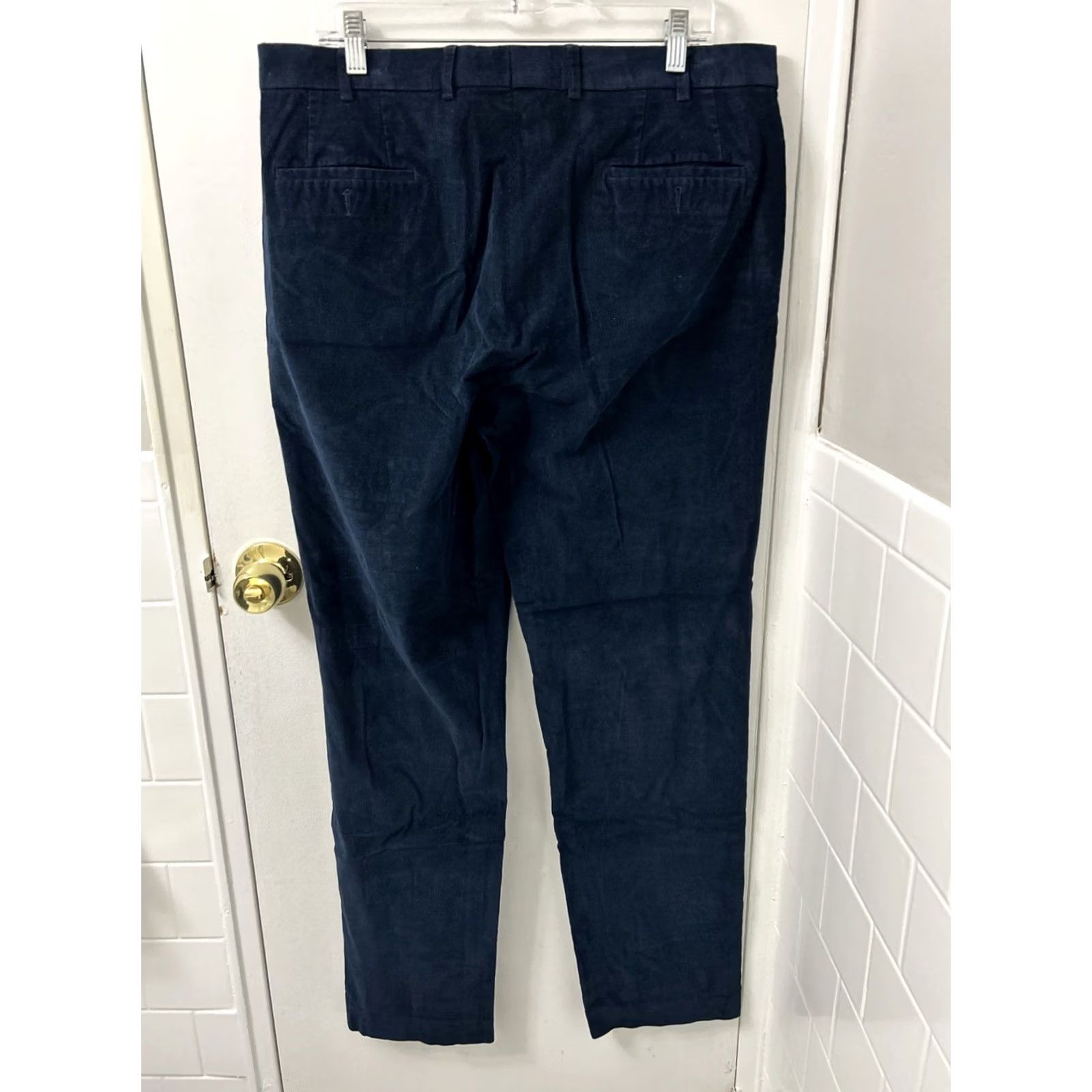 Ralph Lauren VINTAGE Lauren Ralph Lauren Corduroy Pants Mens 36x34 Blue Straight Leg Casual Dress Pants Men 90s Preppy USA Mens Size US 36 / EU 52 - 5 Thumbnail