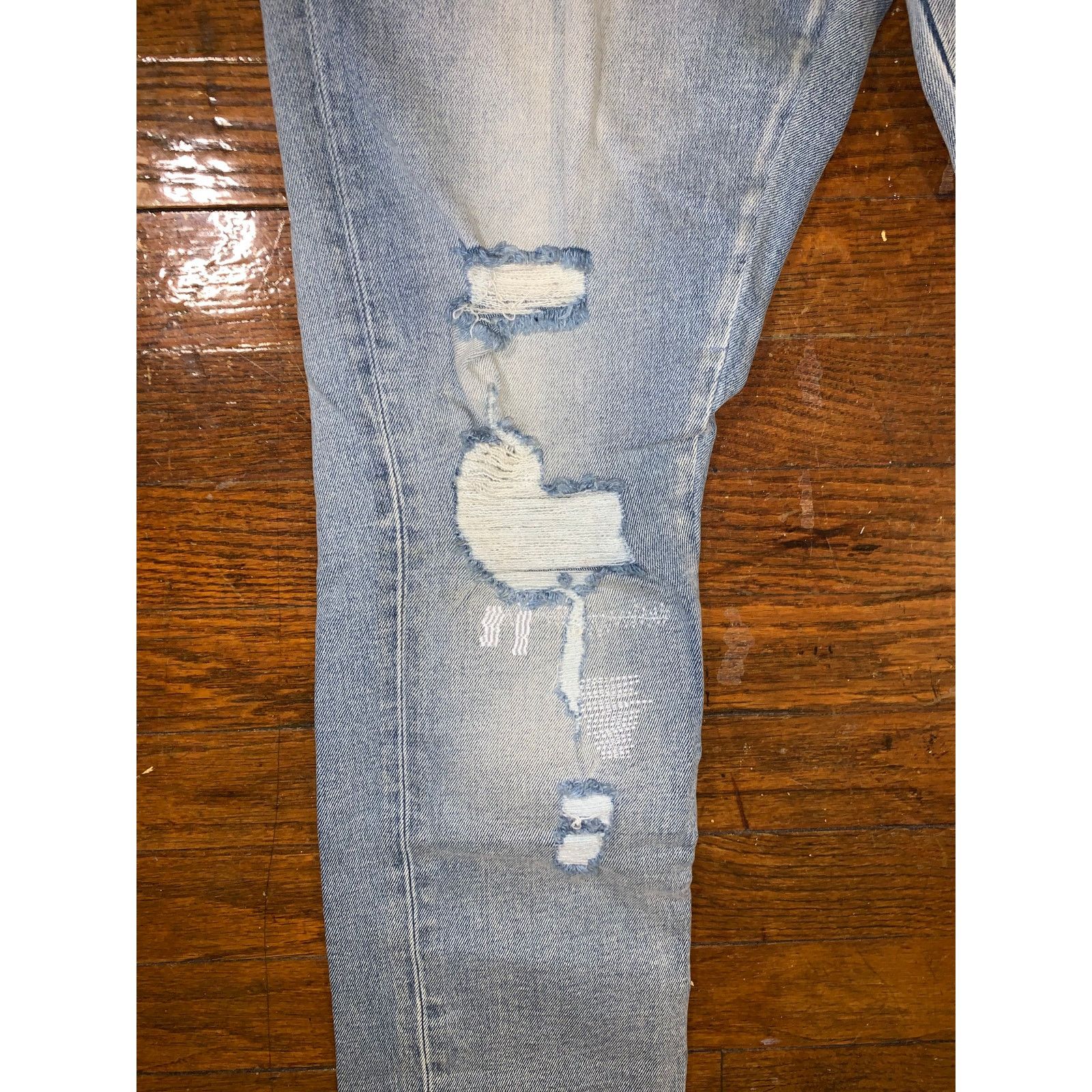 Ksubi KSUBI Chitch Jeans 32 Light Wash Skinny Distressed Size US 32 / EU 48 - 3 Thumbnail