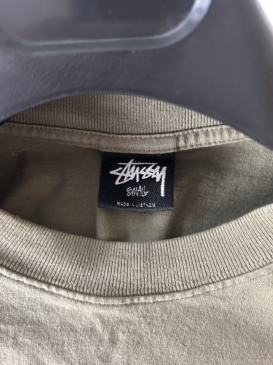 Stussy Stussy overdyed long-sleeve tee - green Size US M / EU 48-50 / 2 - 4 Thumbnail
