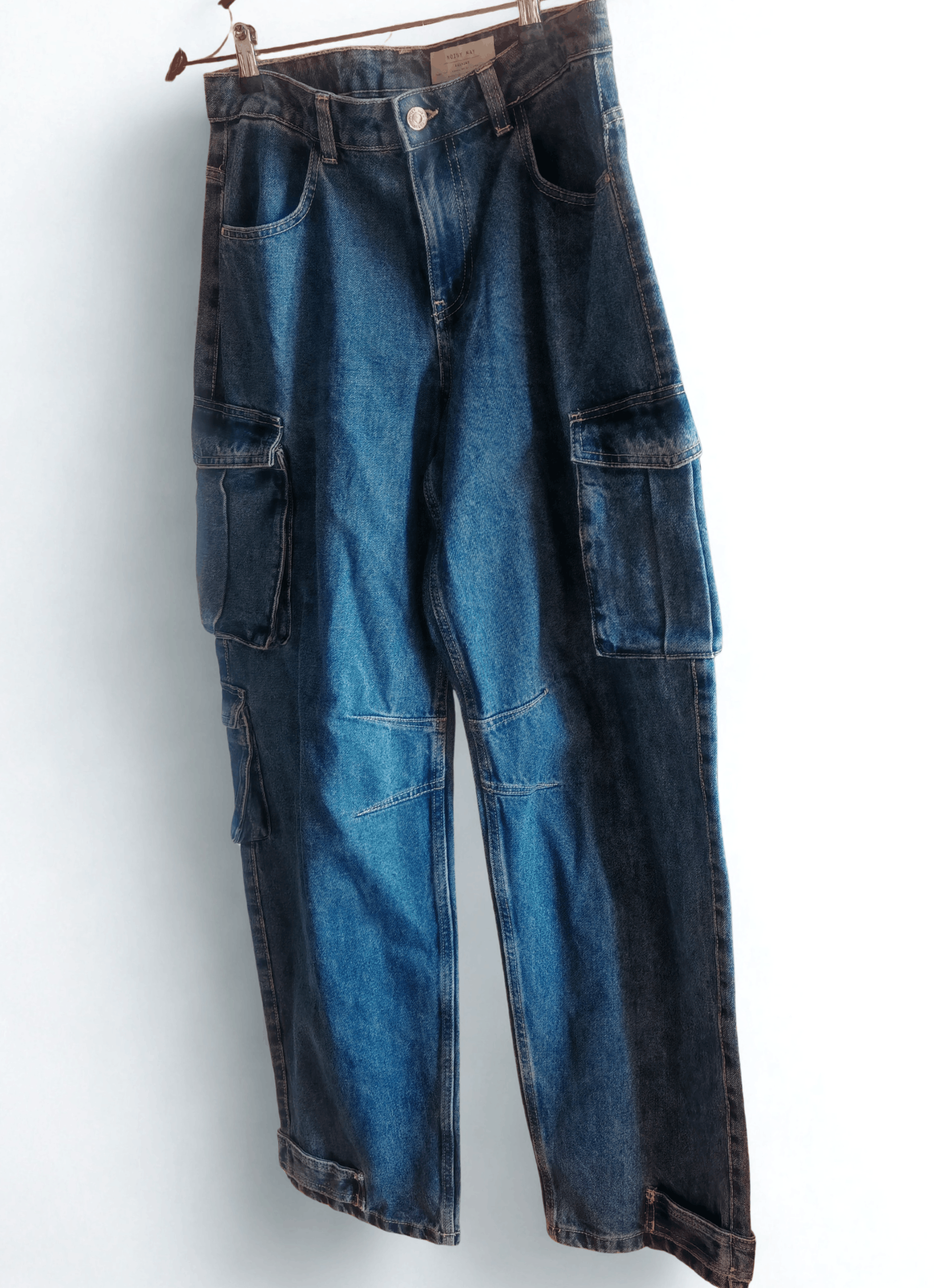 Other Baggy Wide Leg Noisy May Cargo Barrel Jeans 28/32 Size 28" / US 6 / IT 42 - 7 Thumbnail
