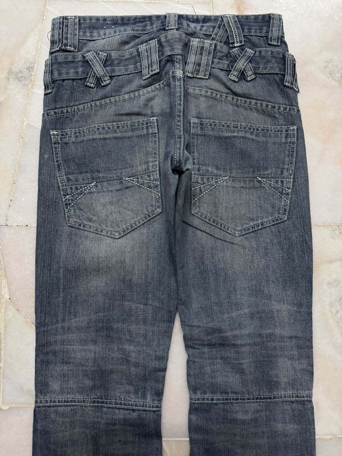 Seditionaries 💥DOUBLE WAIST💥VINTAGE SOUTHERN PUNK JEANS WHISKER RARE DENIM Size US 30 / EU 46 - 14 Thumbnail