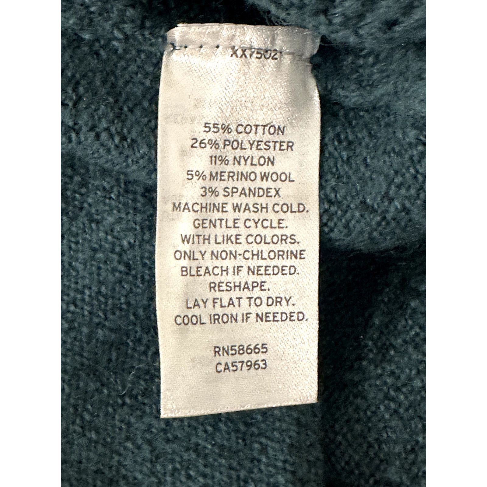 Other Caslon Womens Green Funnel Neck Cotton Blend Sweater XL NWOT Size XL / US 12-14 / IT 48-50 - 9 Thumbnail