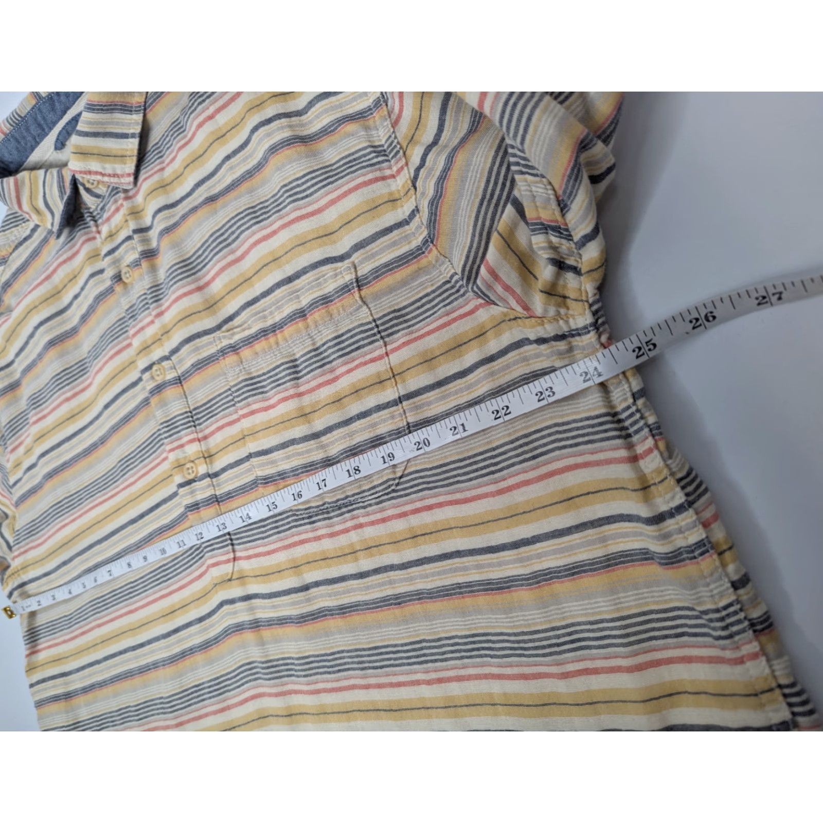 The Territory Ahead The Territory Ahead Shirt Mens XL Long Sleeve Button-Up Boho Stripe Roll Tab Color Multicolor Cotton Size US XL / EU 56 / 4 - 7 Thumbnail