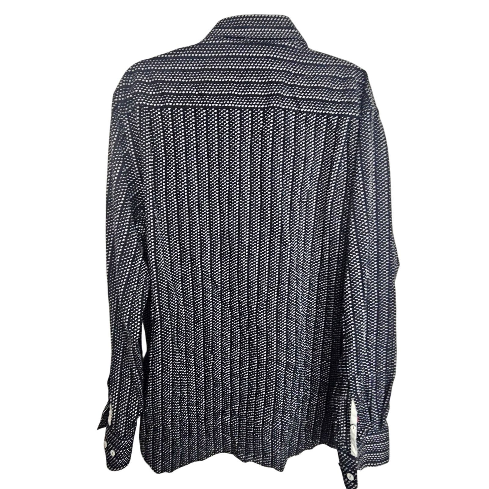 Luchiano Visconti Luchiano Visconti Black Geometric Polka Dot Shirt All Over Size US XXL / EU 58 / 5 - 9 Thumbnail