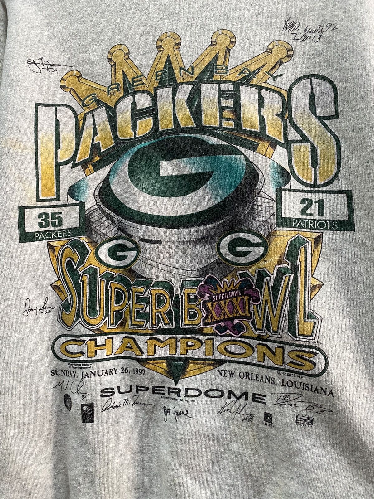 Vintage VINTAGE PACKERS SUPER BOWL CHAMPIONSHIP 1997 Size US XL / EU 56 / 4 - 3 Thumbnail