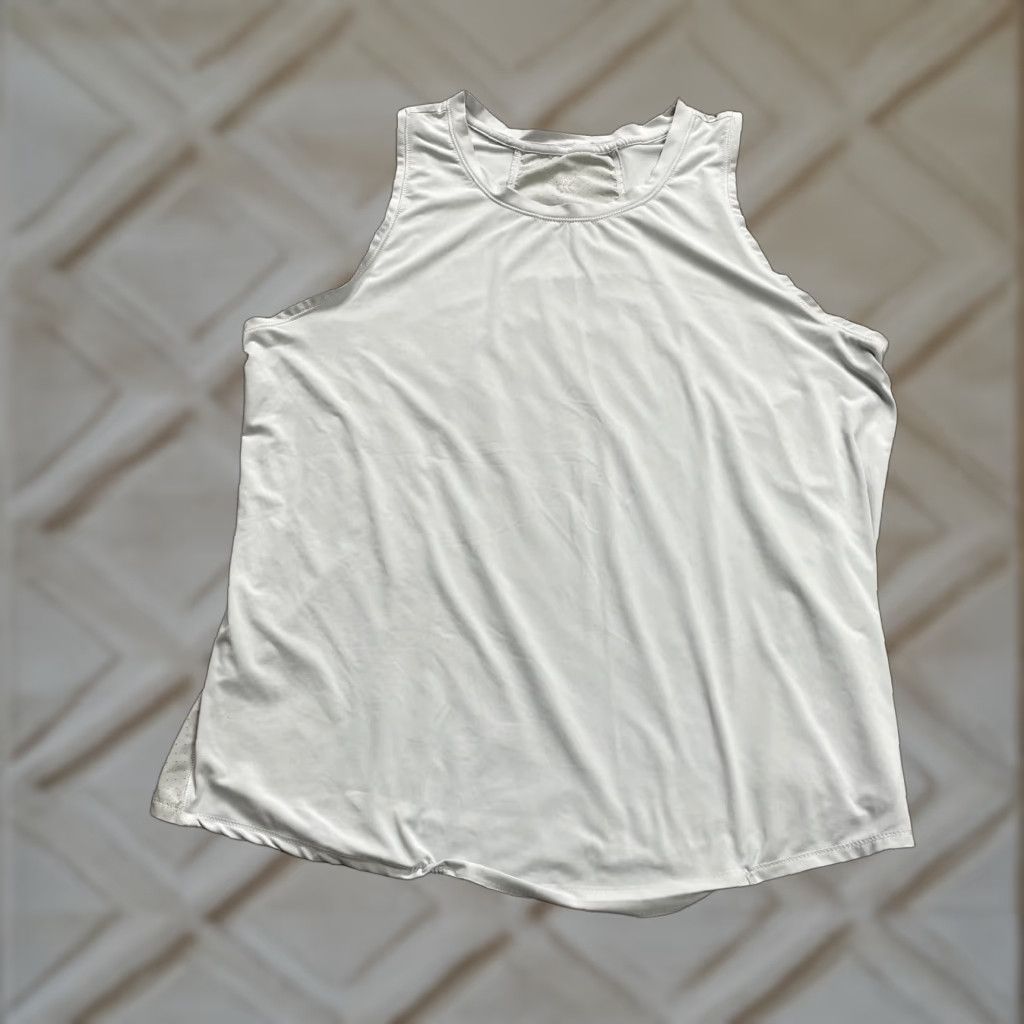 Vintage All In Motion Tank Top Womens Large White Round Neck Sleeveless Active Size L / US 10 / IT 46 - 1 Thumbnail