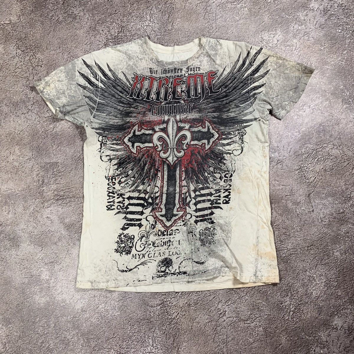 VINTAGE Y2K XIREME CROSS HORROR FACE VAMPIRE OPIUM BAND ROCK