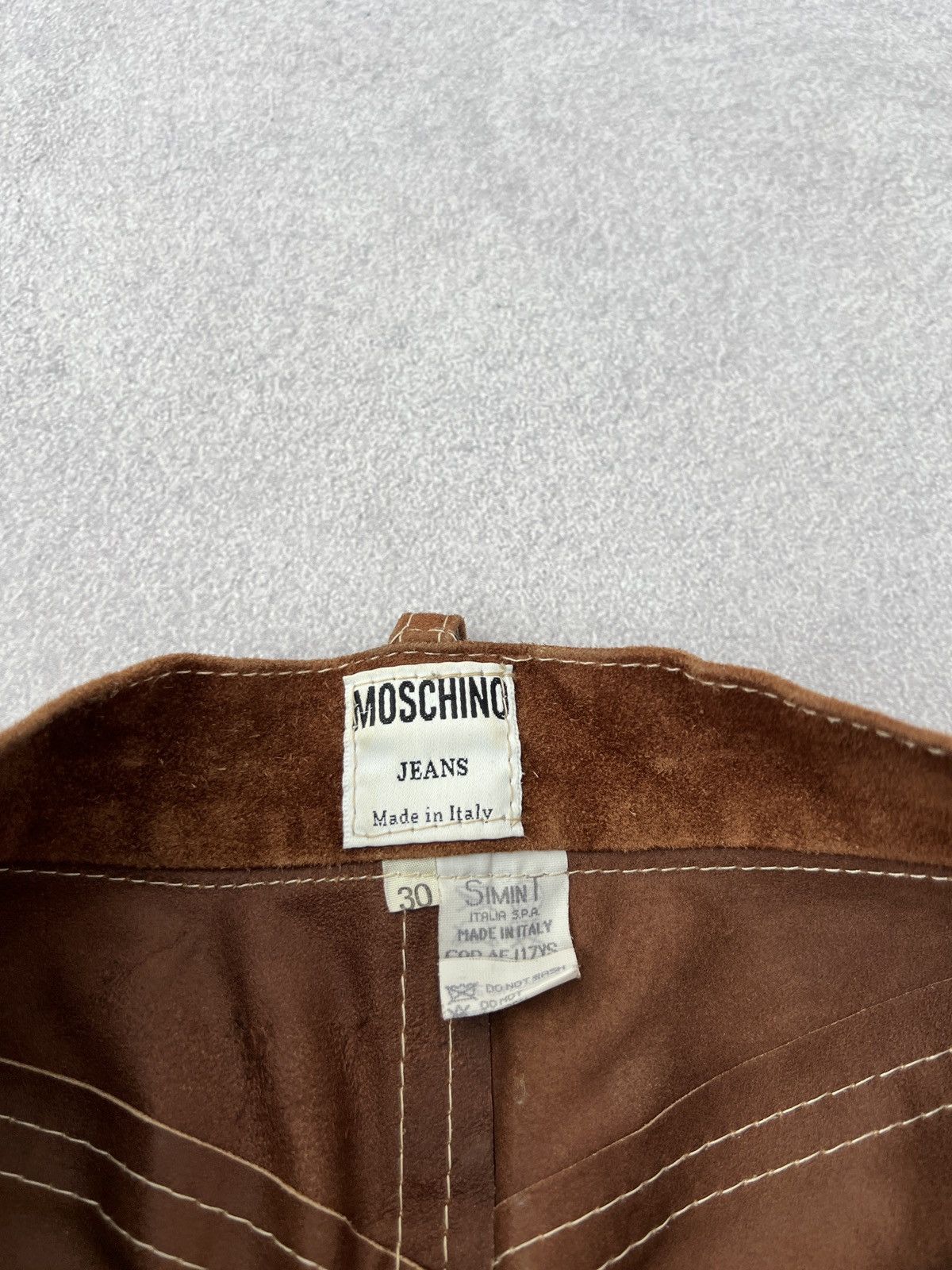 Designer × Moschino × Vintage Vintage Moschino Leather Women’s Rare Pants Cowboy Style Size 30" / US 8 / IT 44 - 12 Thumbnail