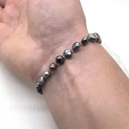 Jewelry Natural freshwater black Pearl bracelet Size ONE SIZE - 2 Thumbnail