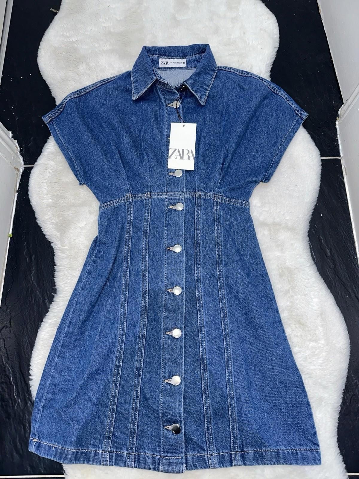 Zara ZARA Denim Dress BNWT Size XS / US 0-2 / IT 36-38 - 2 Thumbnail