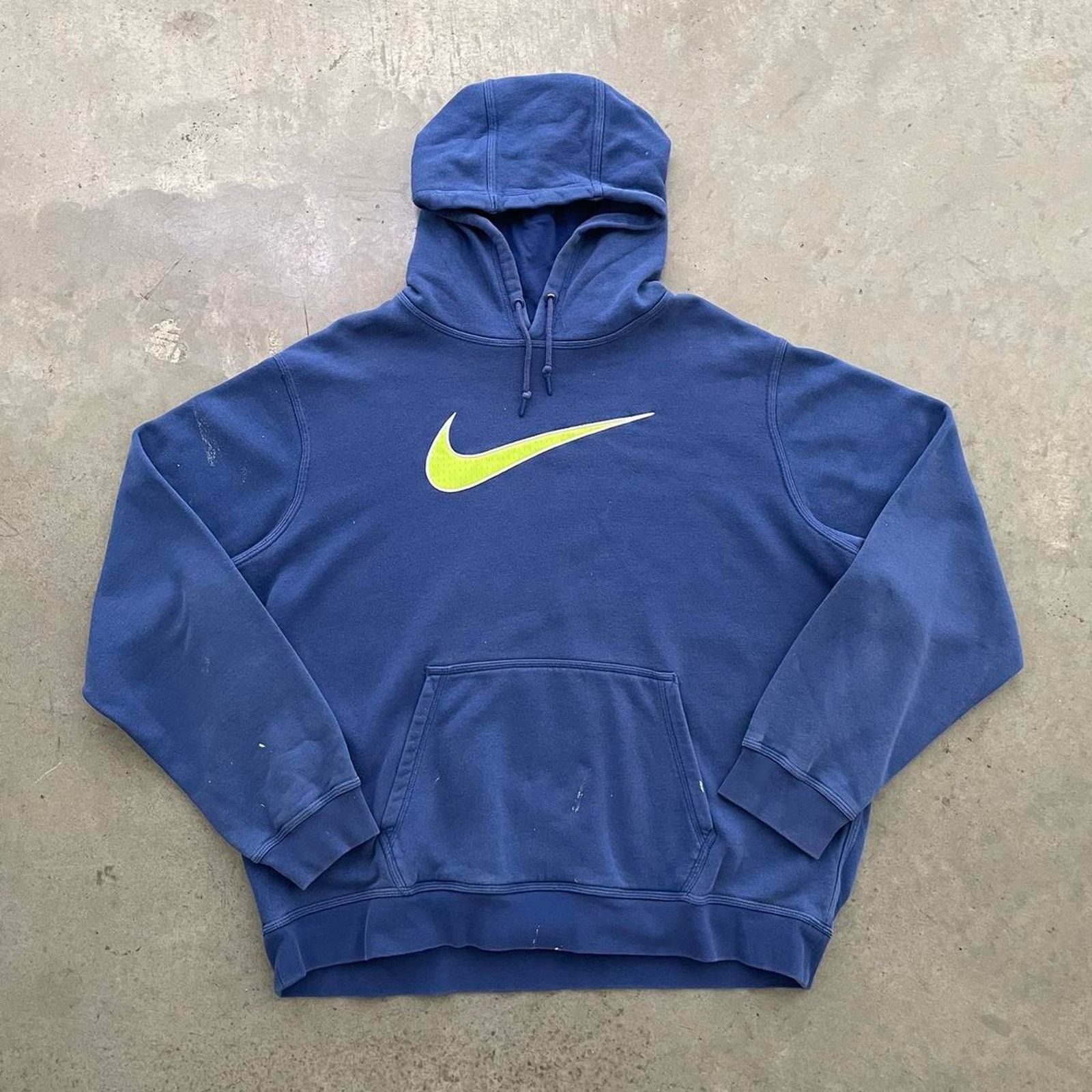 Nike Nike Blue Paint Splatter Hoodie Grailed