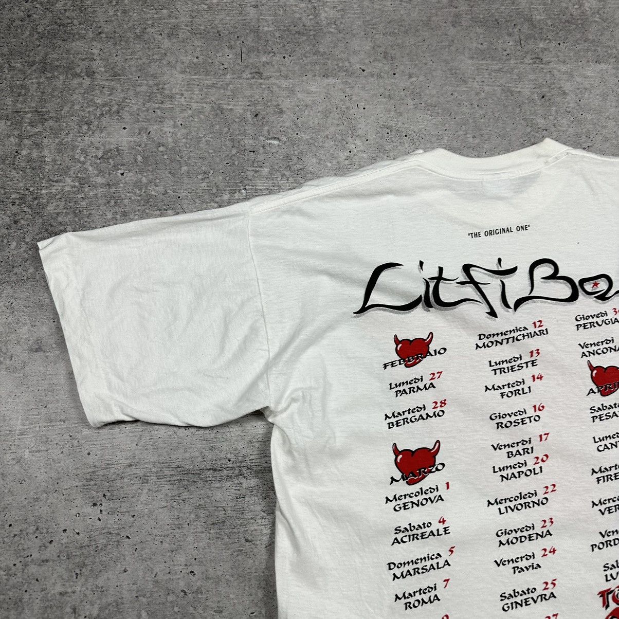 Vintage Vintage Litfiba Rock Tour 1995 T-shirt White Men’s Size L Size US L / EU 52-54 / 3 - 12 Thumbnail