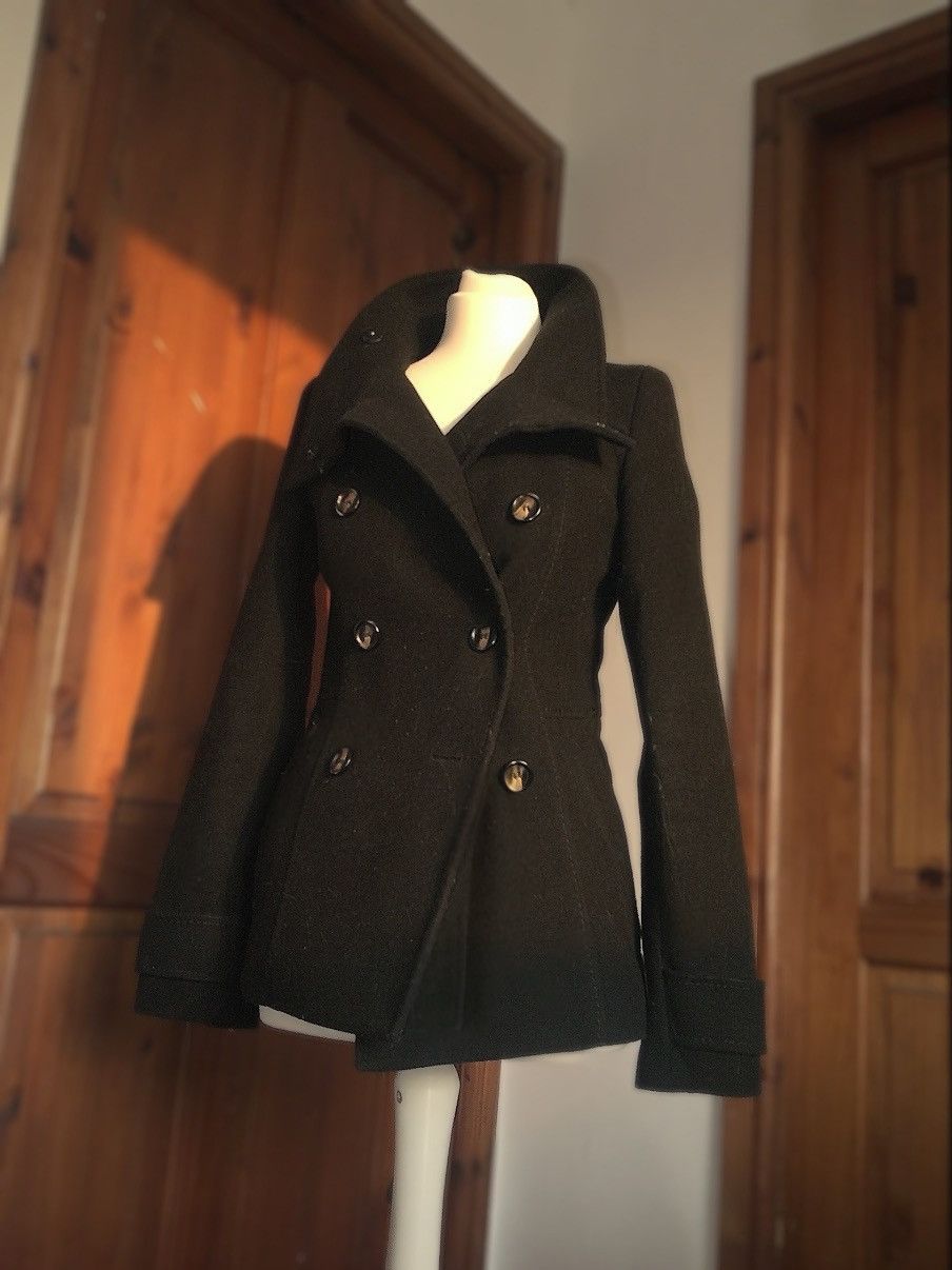 Vintage Black Pea Coat Size XS / US 0-2 / IT 36-38 - 3 Thumbnail