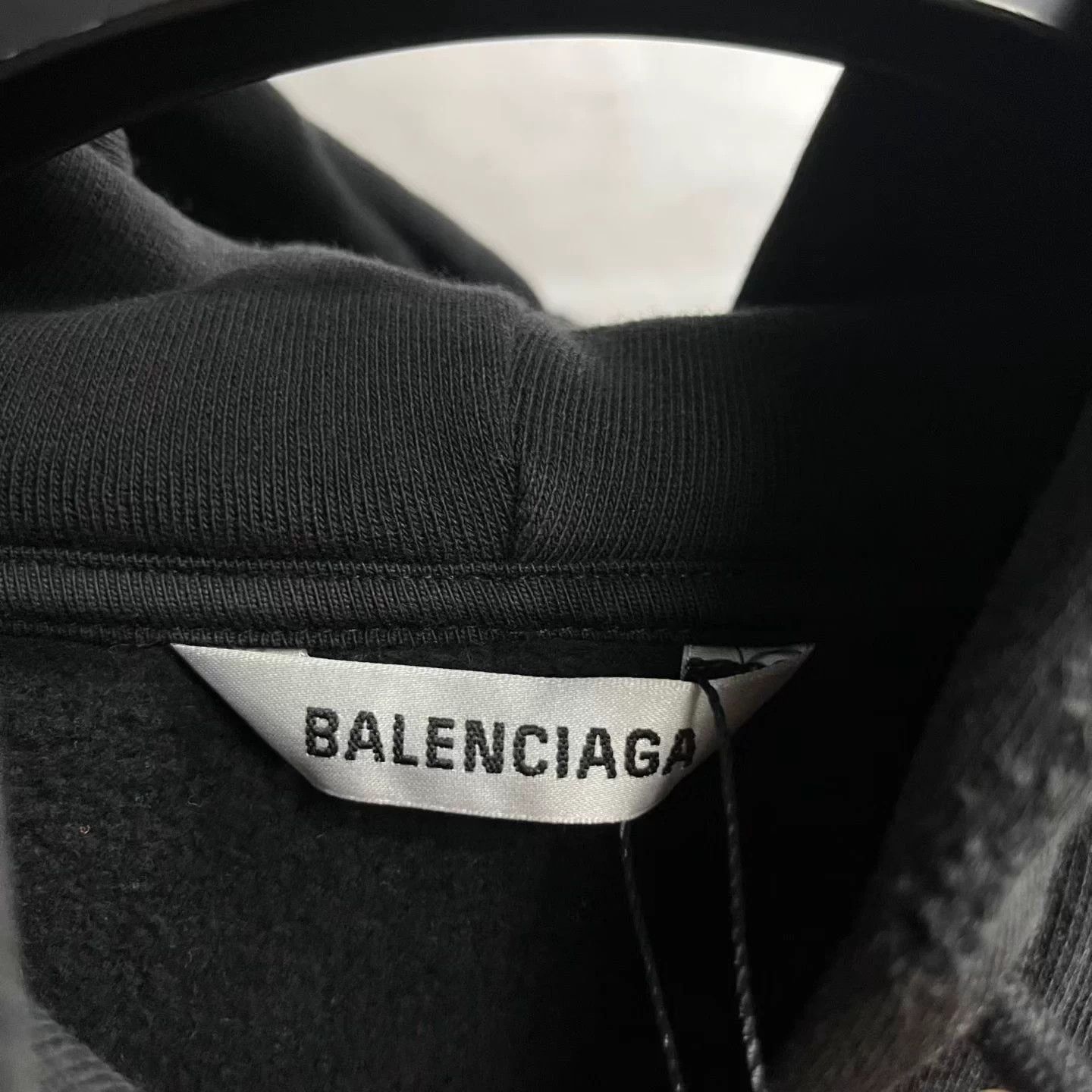 Balenciaga Balenciaga Black Logo Print Longsleeve Hoodie S Size S / US 4 / IT 40 - 3 Thumbnail