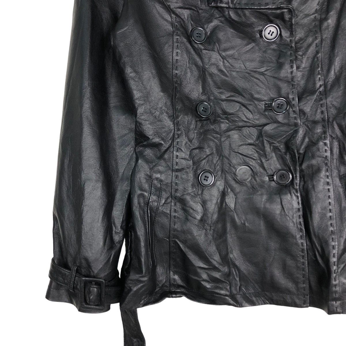 Japanese Brand 🔥Biker Leather Jacket Soft Parachute Design Chest Mania Size US M / EU 48-50 / 2 - 4 Thumbnail