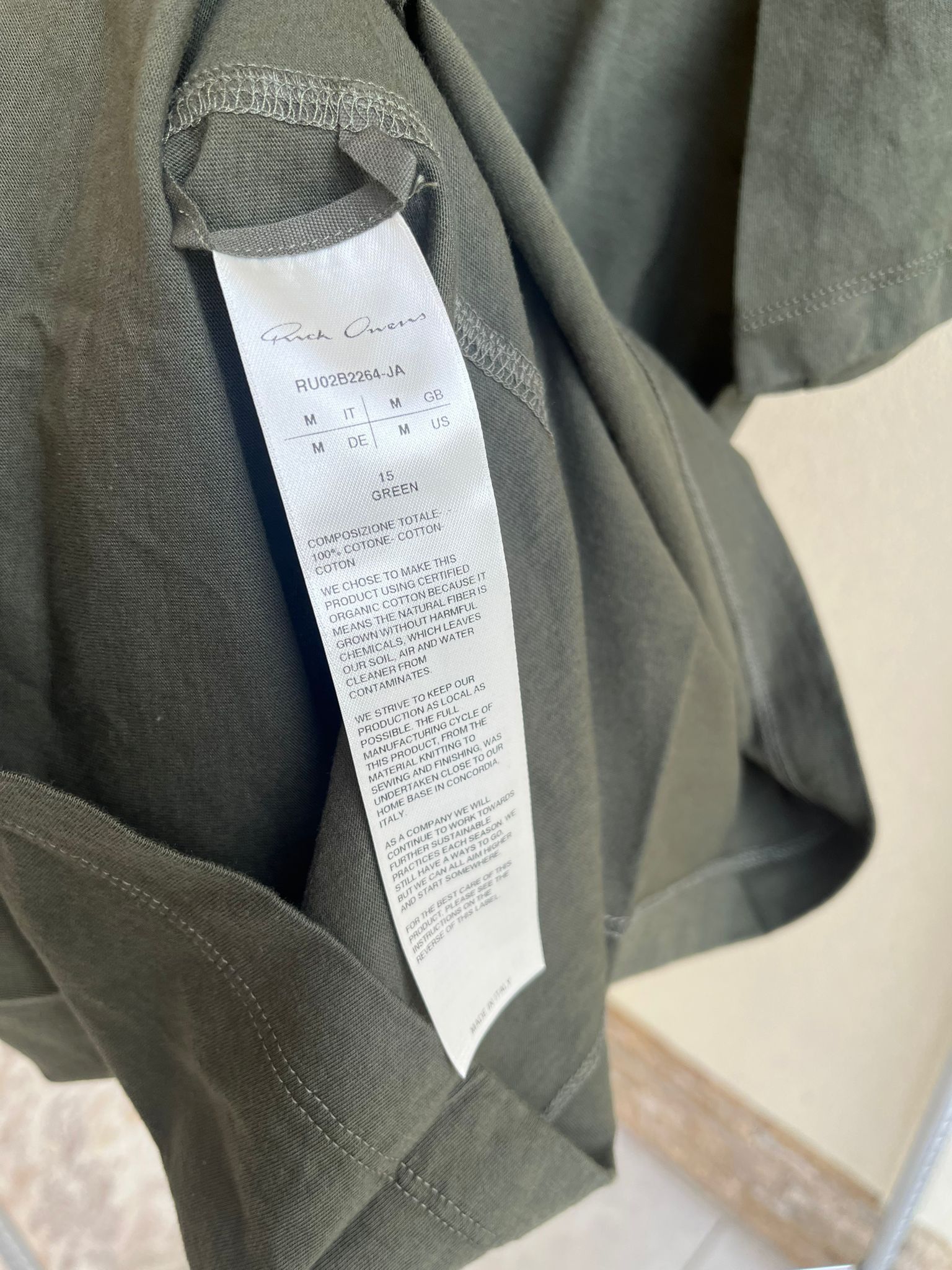 Rick Owens Mainline Level T-Shirt in Green Size US M / EU 48-50 / 2 - 10 Thumbnail
