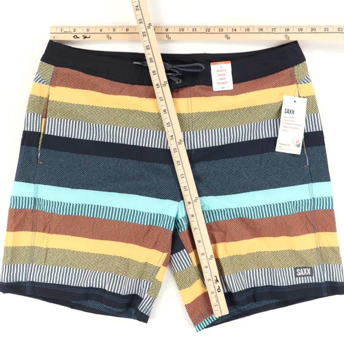 Vintage Saxx High Stretch Betawave Boardie 19 Shorts Striped Men's 38 Size US 38 / EU 54 - 3 Thumbnail