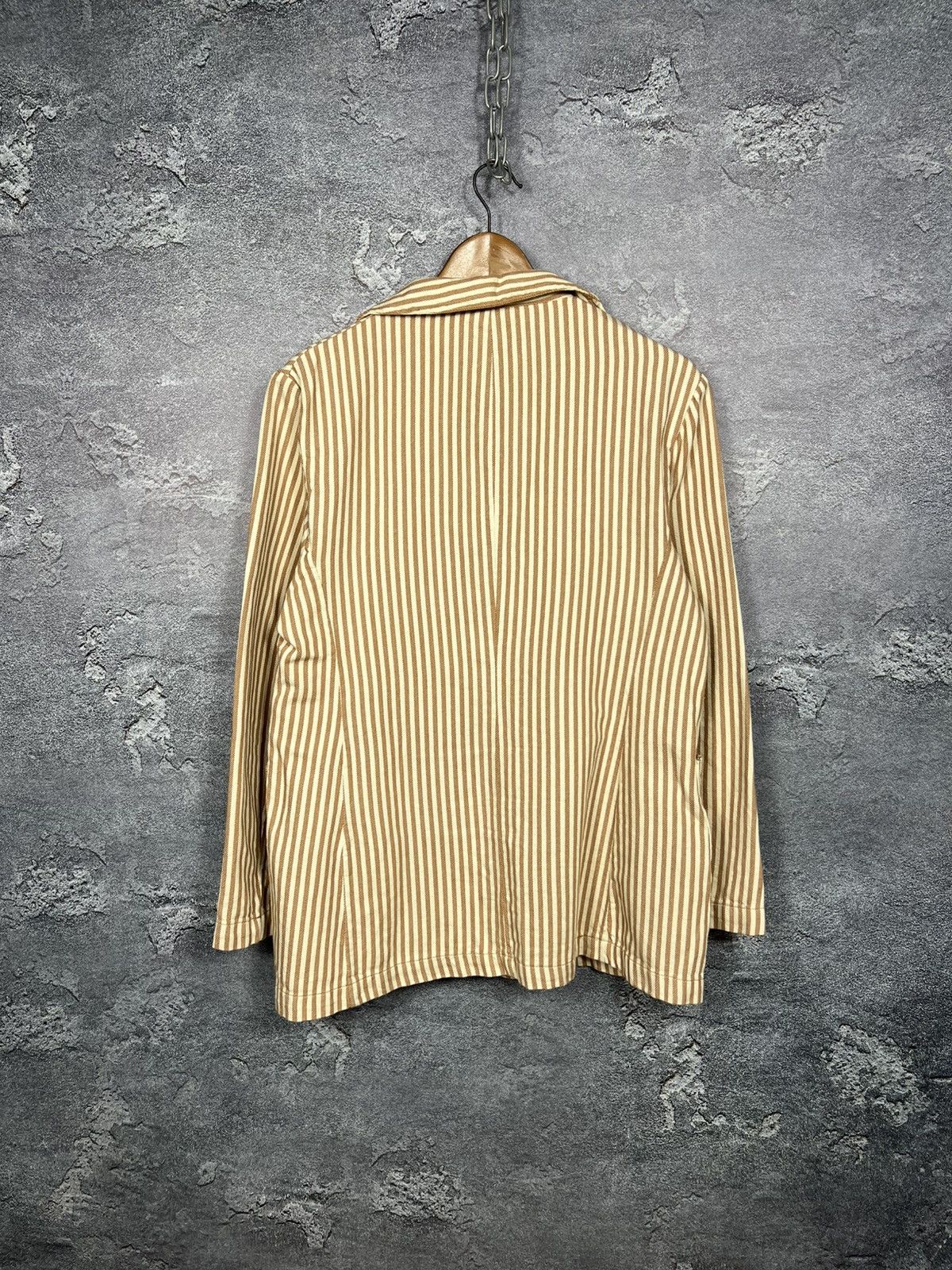 Aspesi Aspesi One Button Striped Cotton Blazer Jacket Size US M / EU 48-50 / 2 - 12 Thumbnail