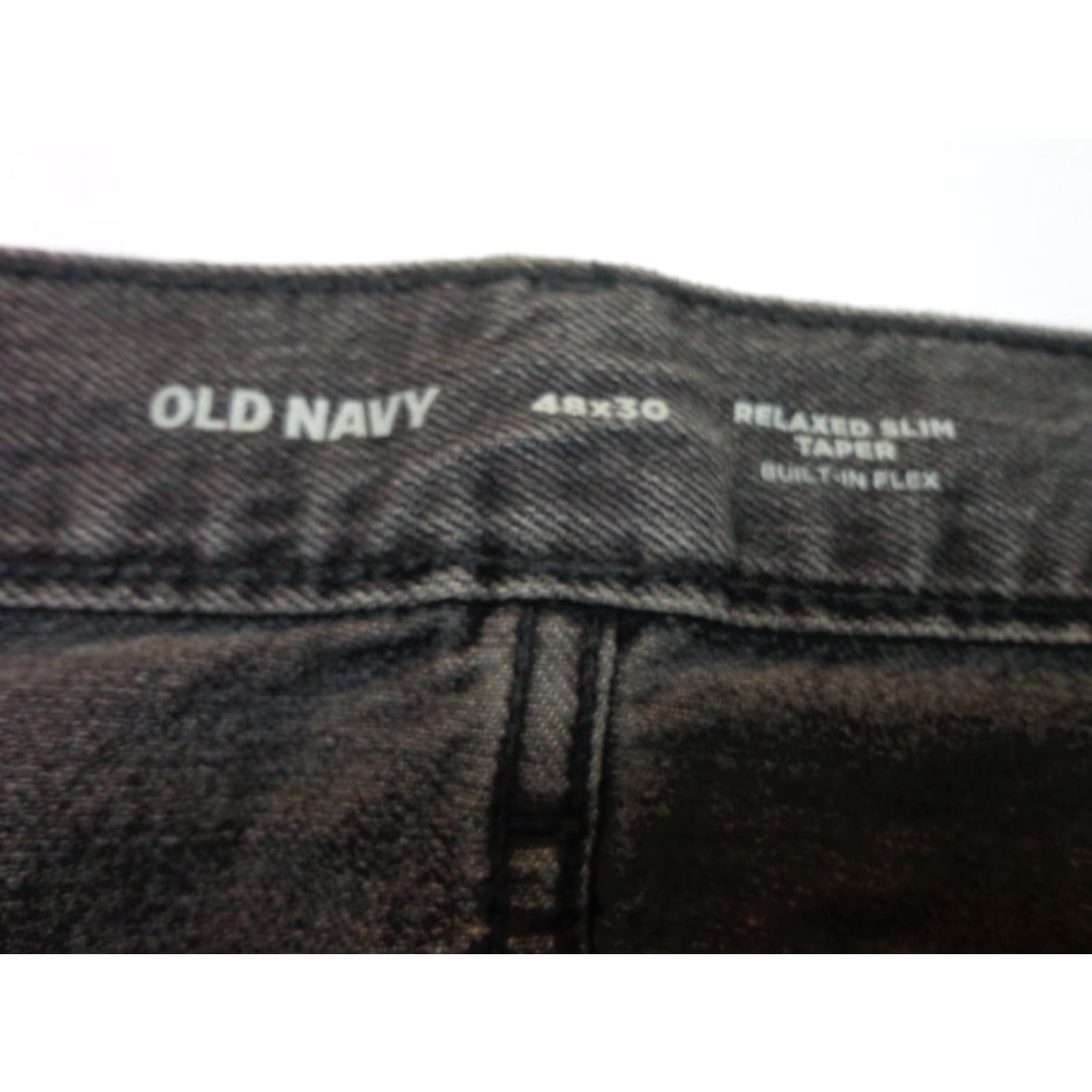 Old Navy Old Navy Built-In-Flex Men Jeans 48x30 Relaxed Slim Taper Black Denim NEW Denim Jeans Regular 48 Mens Size US 32 / EU 48 - 4 Thumbnail