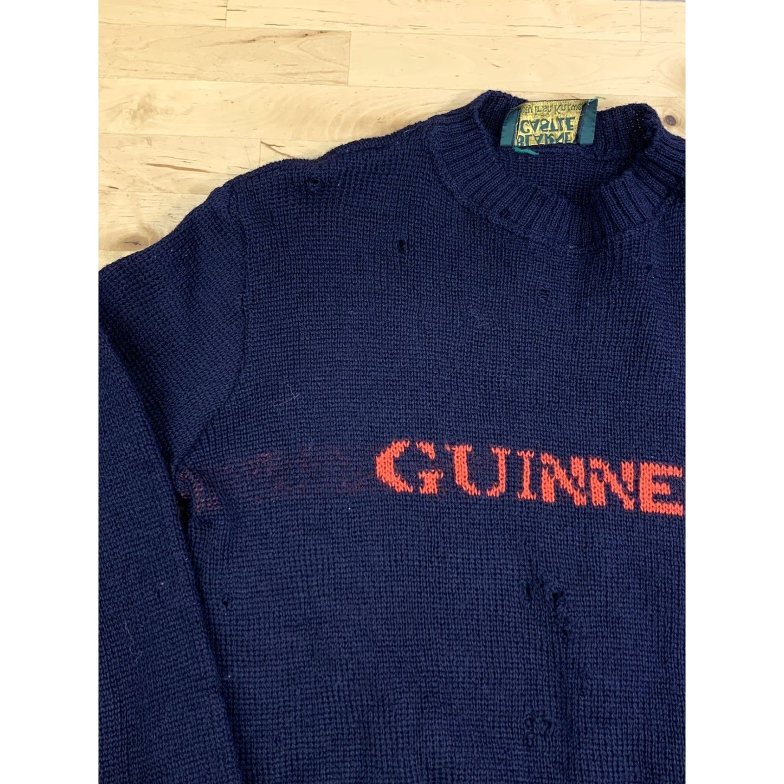 Vintage Blarney Castle Wool Sweater Mens L Blue Distress Pullover 12624 Size US L / EU 52-54 / 3 - 5 Thumbnail