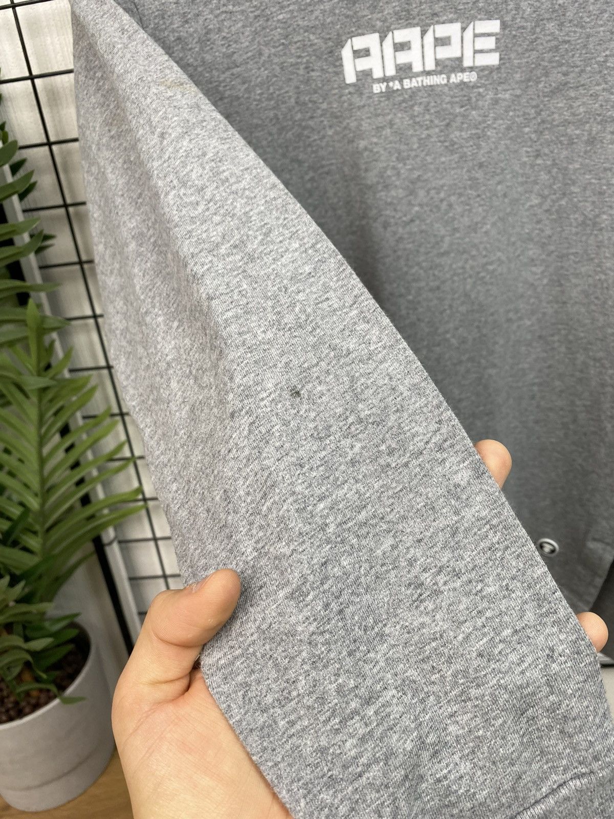 Aape × Japanese Brand Aape Long Sleeve Tee Men’s S Grey By A Bathing Ape T shirt Size US S / EU 44-46 / 1 - 10 Thumbnail