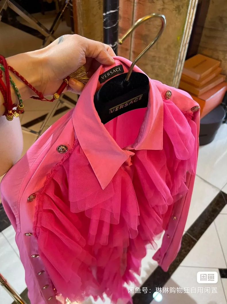 Versace Versace Barbie pink three-dimensional lotus leaf dress Size M / US 6-8 / IT 42-44 - 7 Thumbnail