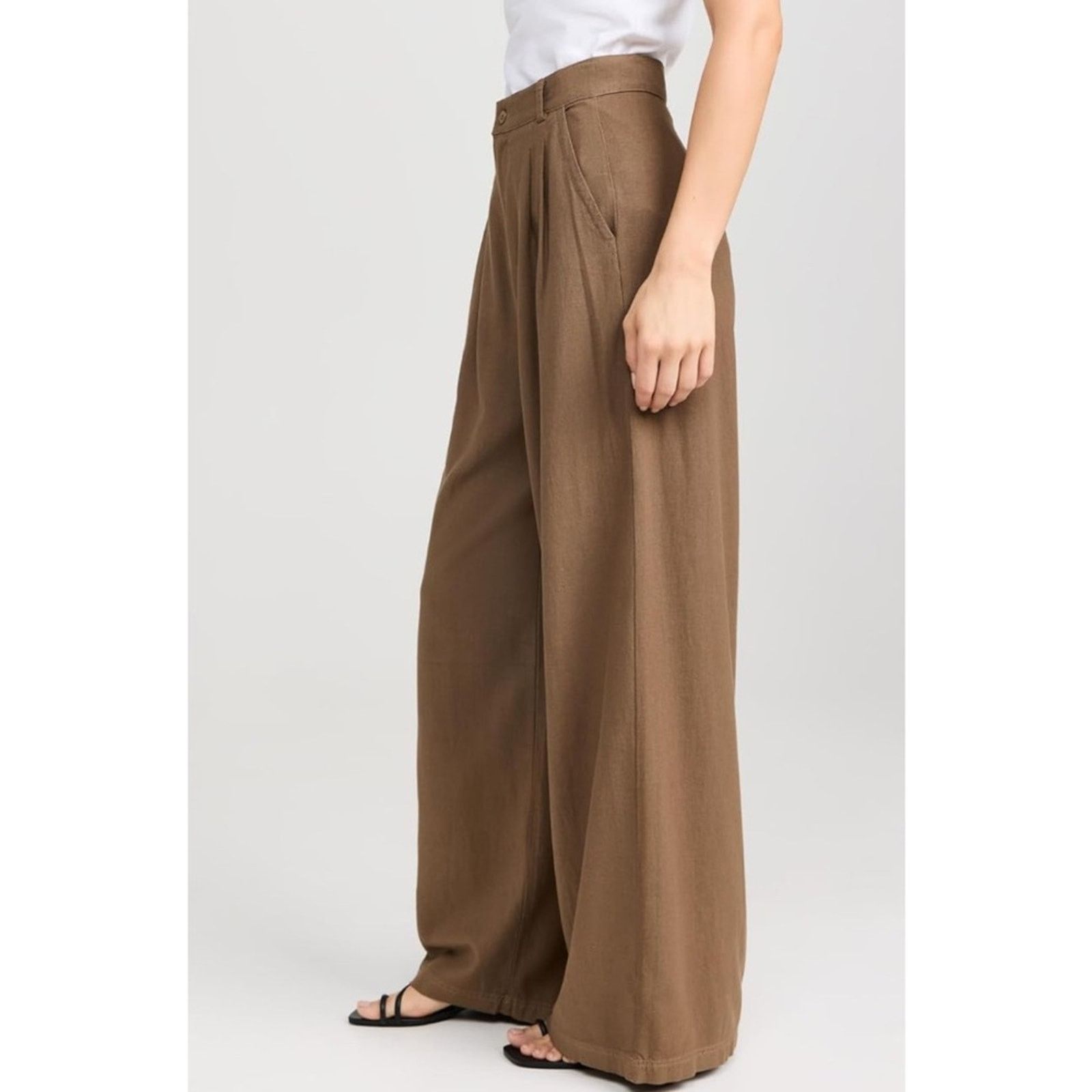 Other NEW! Stateside Women's Linen Wide Leg Trousers - S - $208 Size 27" / US 4 / IT 40 - 4 Thumbnail